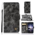For ZTE Blade V8 Retro Copper Button Crazy Horse Horizontal Flip PU Leather Case with Holder & Card Slots & Wallet & Lanyard(Gray)