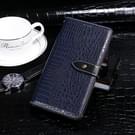 For Lenovo A6 Note idewei Crocodile Texture Horizontal Flip Leather Case with Holder & Card Slots & Wallet(Dark Blue)