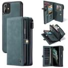 For iPhone 11 CaseMe 018 Detachable Multi-functional Horizontal Flip Leather Case  with Card Slot & Holder & Zipper Wallet & Photo Frame(Blue)