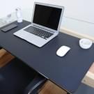 Multifunction Business Double Sided PVC Leather Mouse Pad Keyboard Pad Table Mat Computer Desk Mat  Size: 90 x 45cm(Black Red)